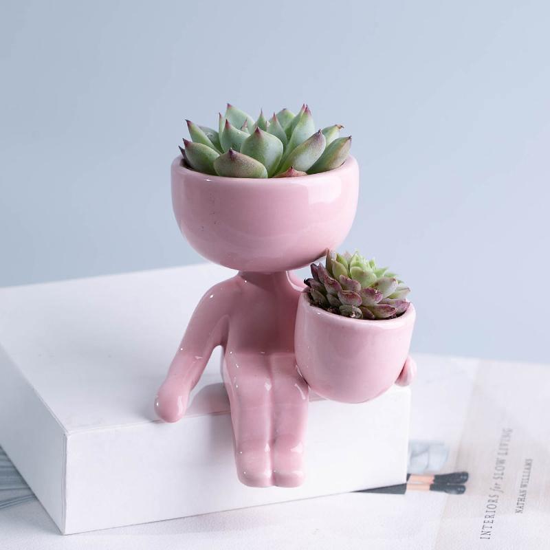 ClayHaven Whimsical Succulent Planter – Charming Ceramic Decor for a Playful Touch - All Around Casa