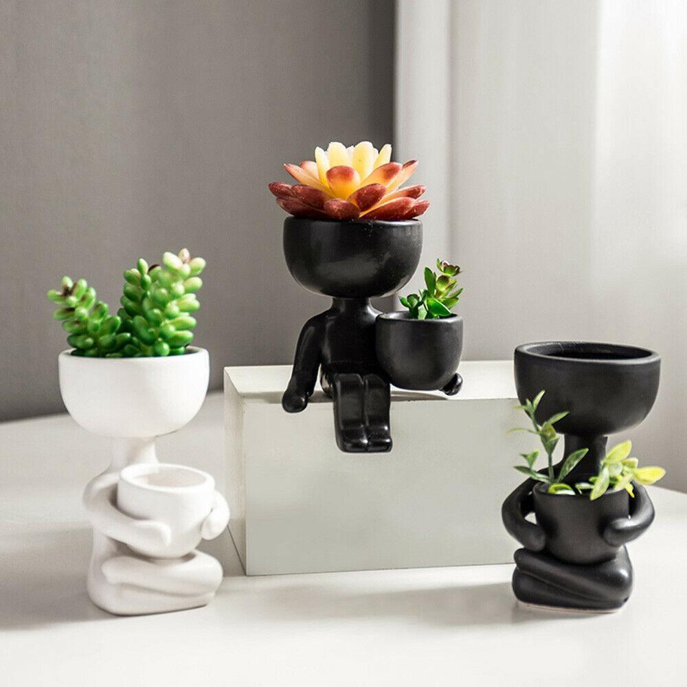 ClayHaven Whimsical Succulent Planter – Charming Ceramic Decor for a Playful Touch - All Around Casa