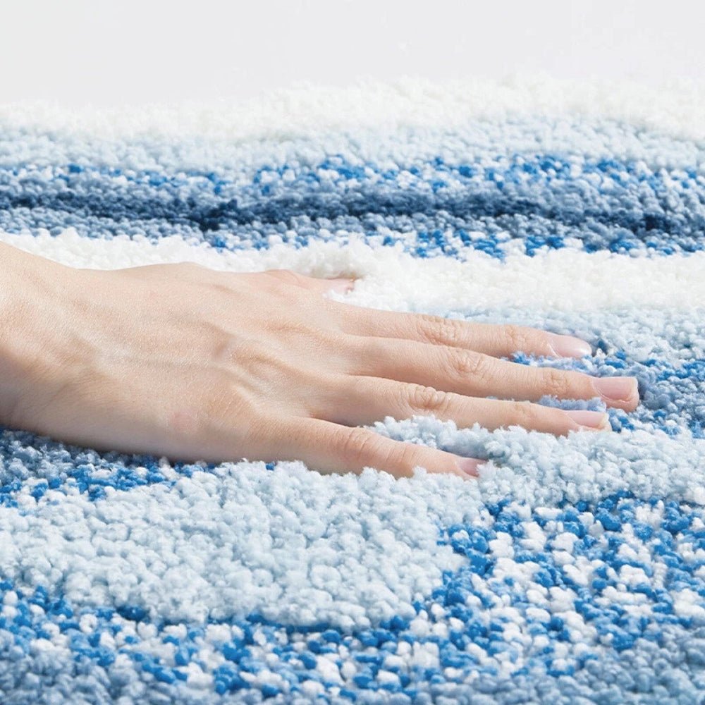 CoastLoom Plush Bath Mat – Soft Absorbent Comfort with Ocean - Inspired Charm - All Around Casa