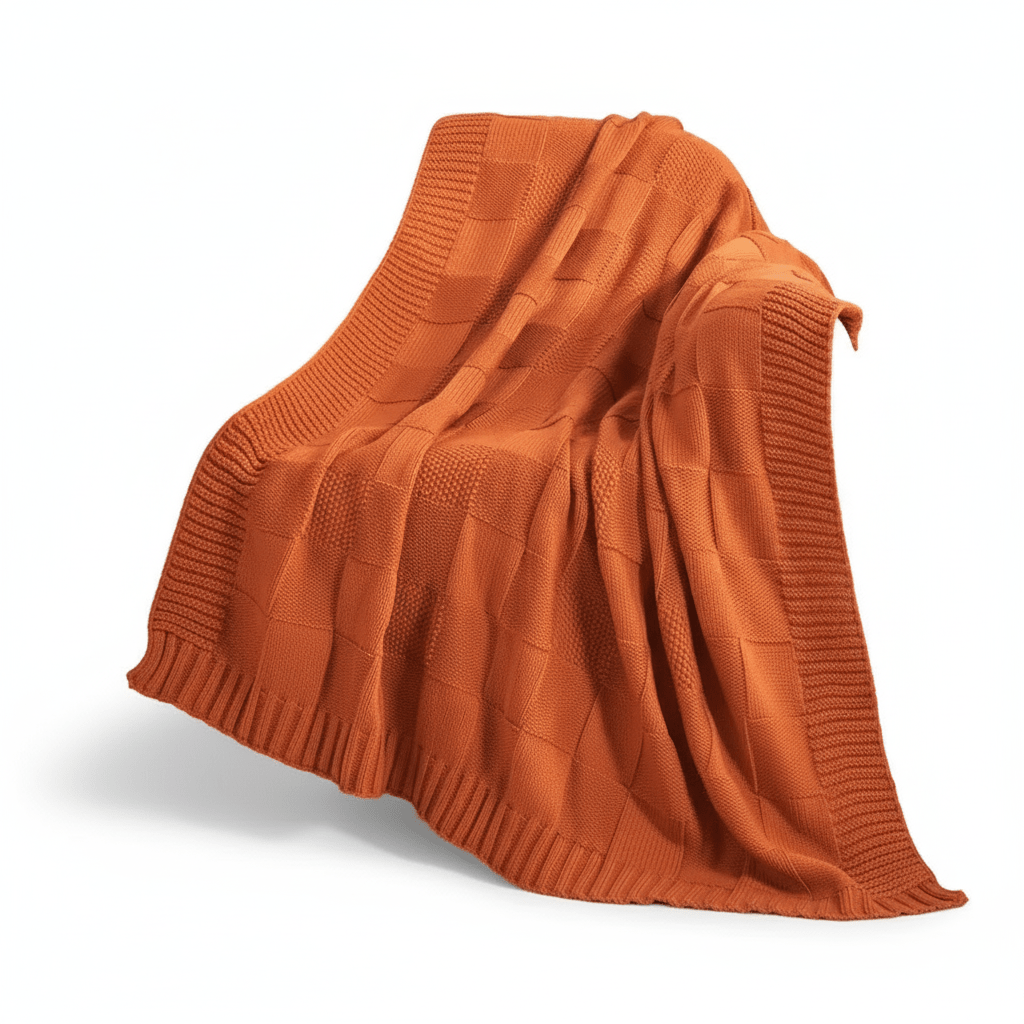 CozyLoom Knitted Quilt – Elegant Textured Blanket for a Warm & Stylish Interior - All Around Casa