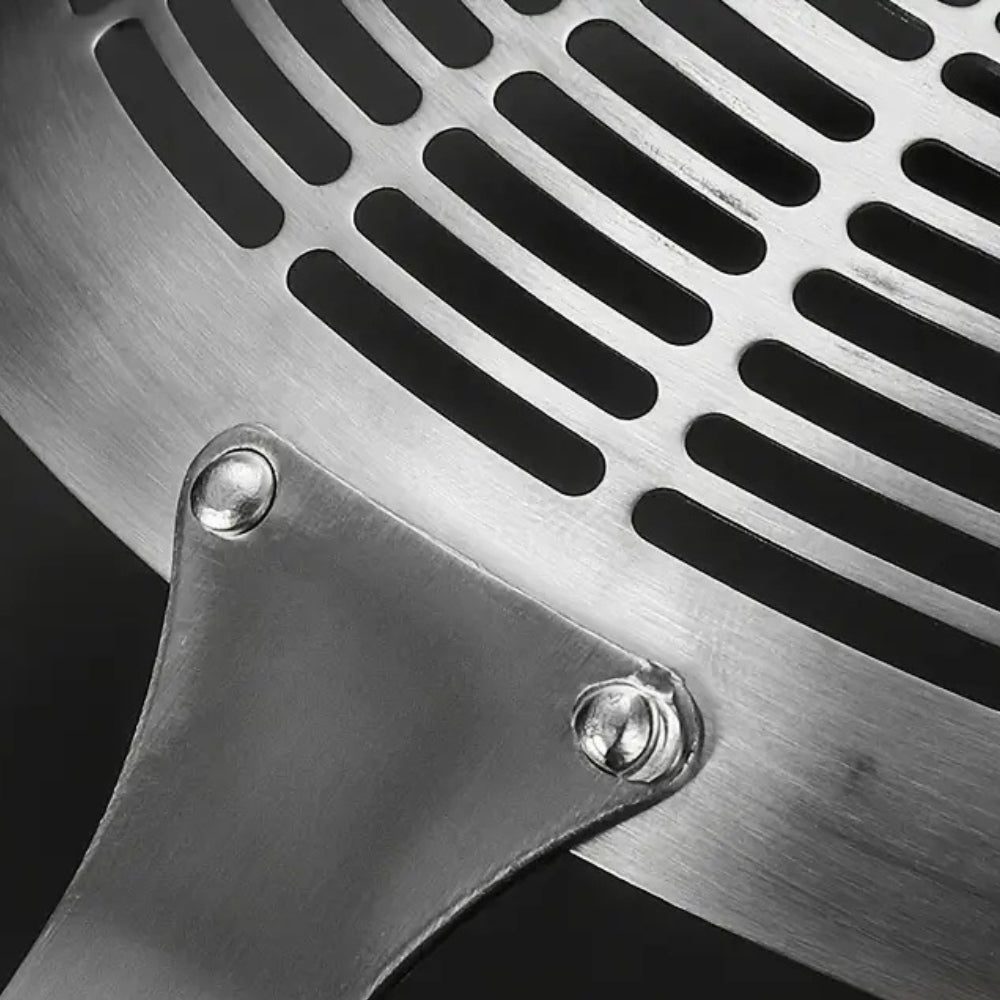 CulinaCraft Steel & Wood Strainer Ladle – Refined Precision for Frying and Noodle Dishes - All Around Casa