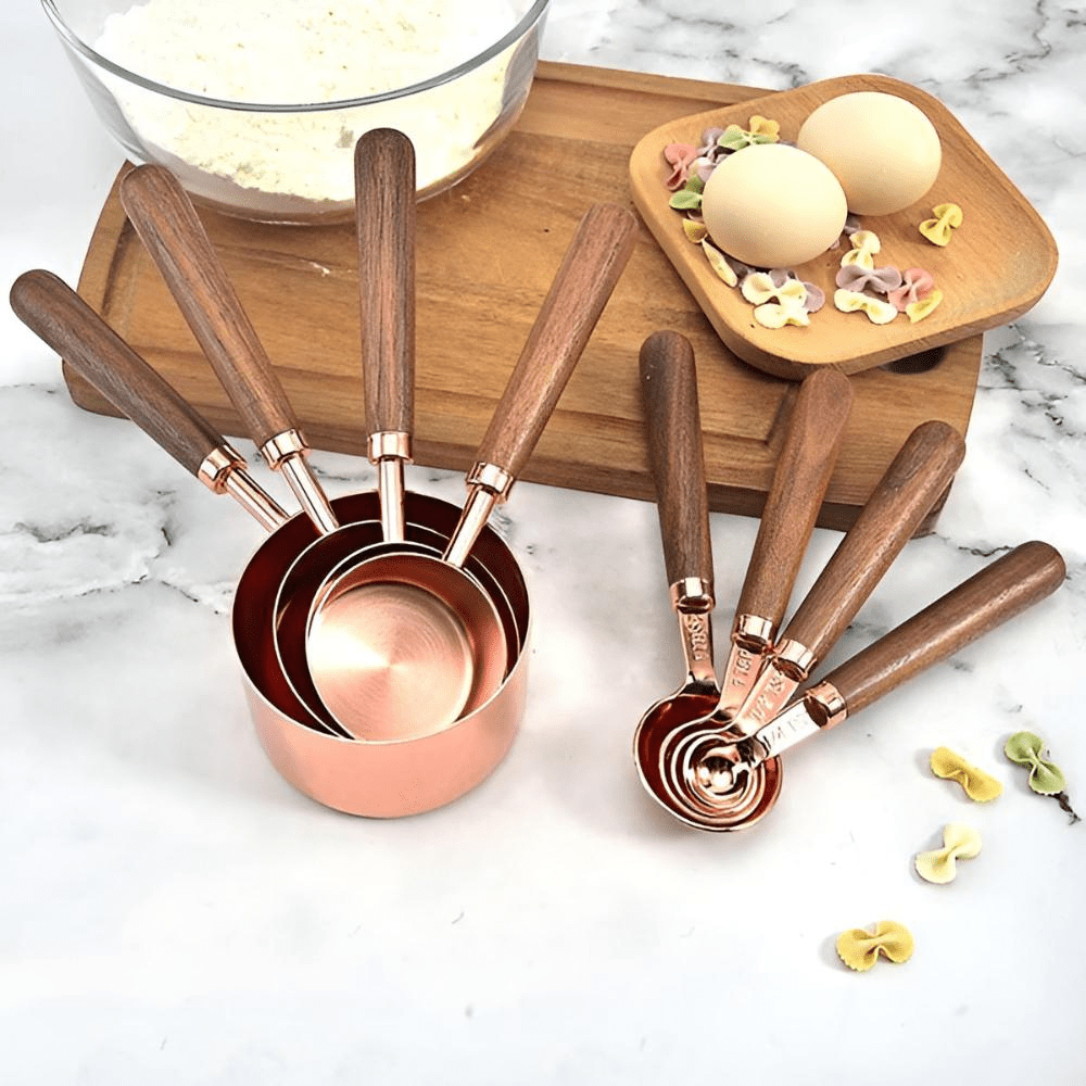 CulinaGleam Luxe Copper Measuring Set for Refined Kitchen Creations - All Around Casa