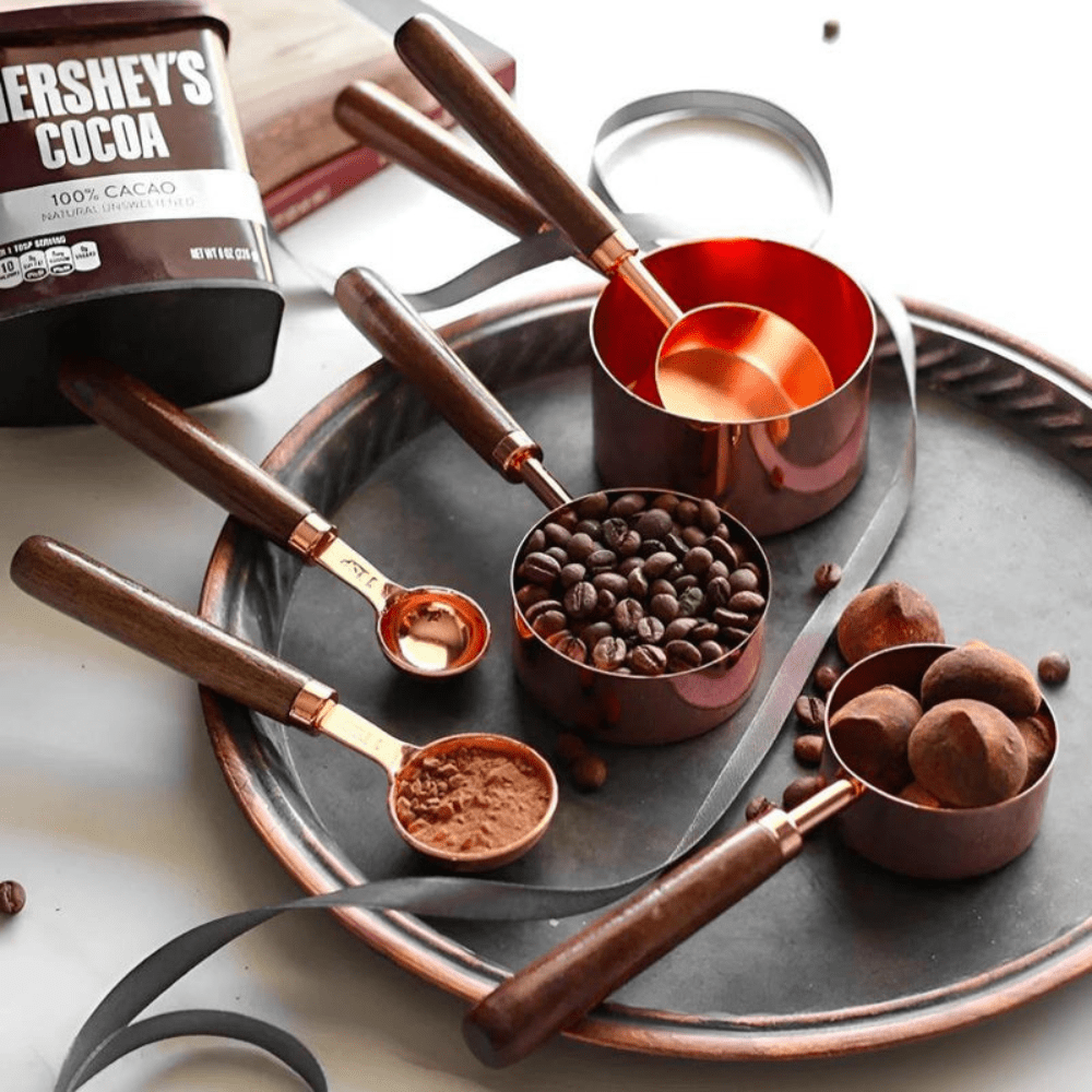 CulinaGleam Luxe Copper Measuring Set for Refined Kitchen Creations - All Around Casa