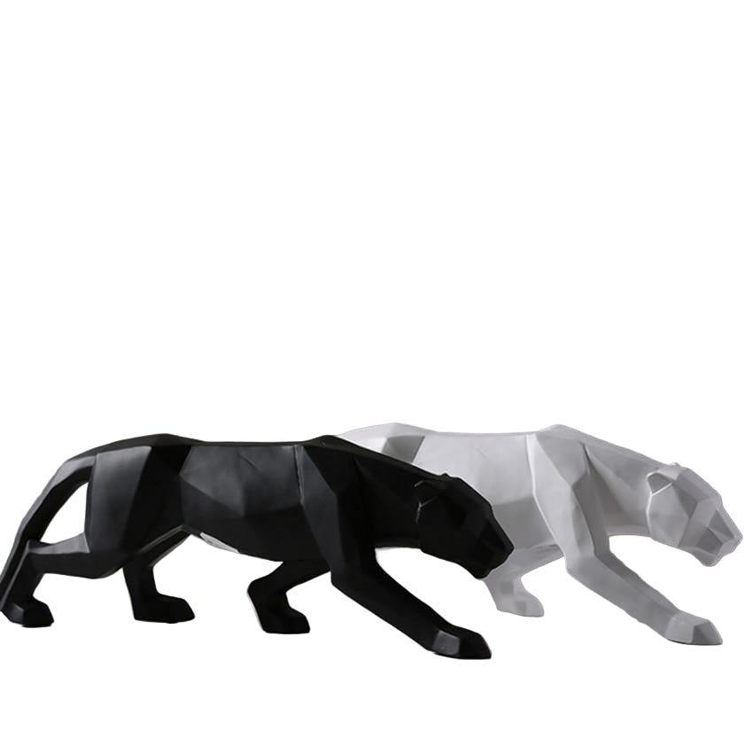 Ebonique Panther Sculpture – Bold Geometric Art for a Modern Interior - All Around Casa