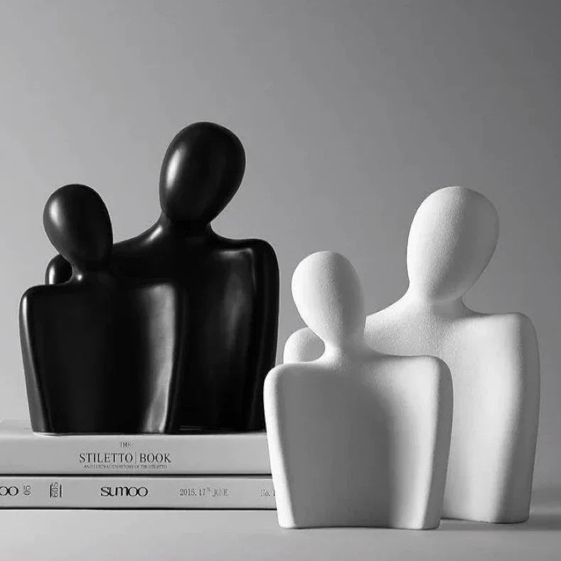 EternaBond Elegant Ceramic Sculpture – Abstract Modern Art for a Romantic Interior - All Around Casa