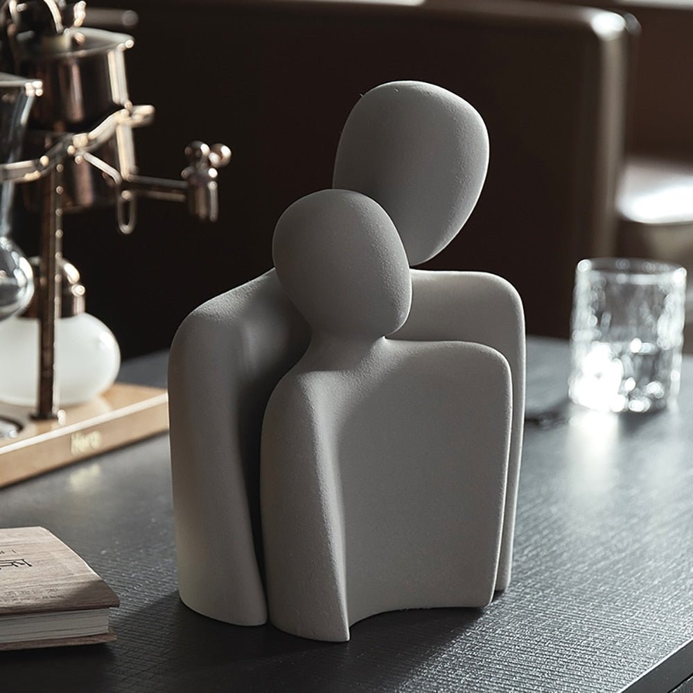 EternaBond Elegant Ceramic Sculpture – Abstract Modern Art for a Romantic Interior - All Around Casa