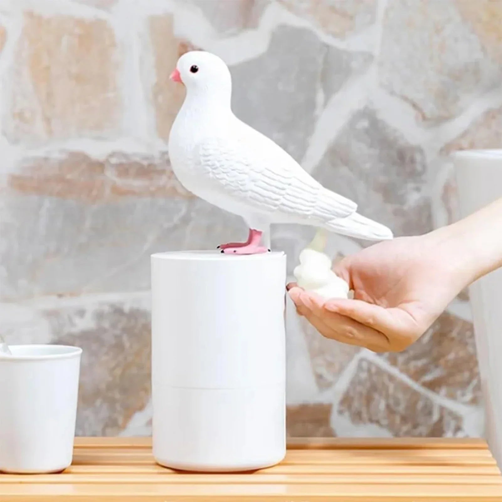 FeatherLuxe Elegant Pigeon Soap Dispenser – Playful Design for Stylish Kitchens & Bathrooms - All Around Casa