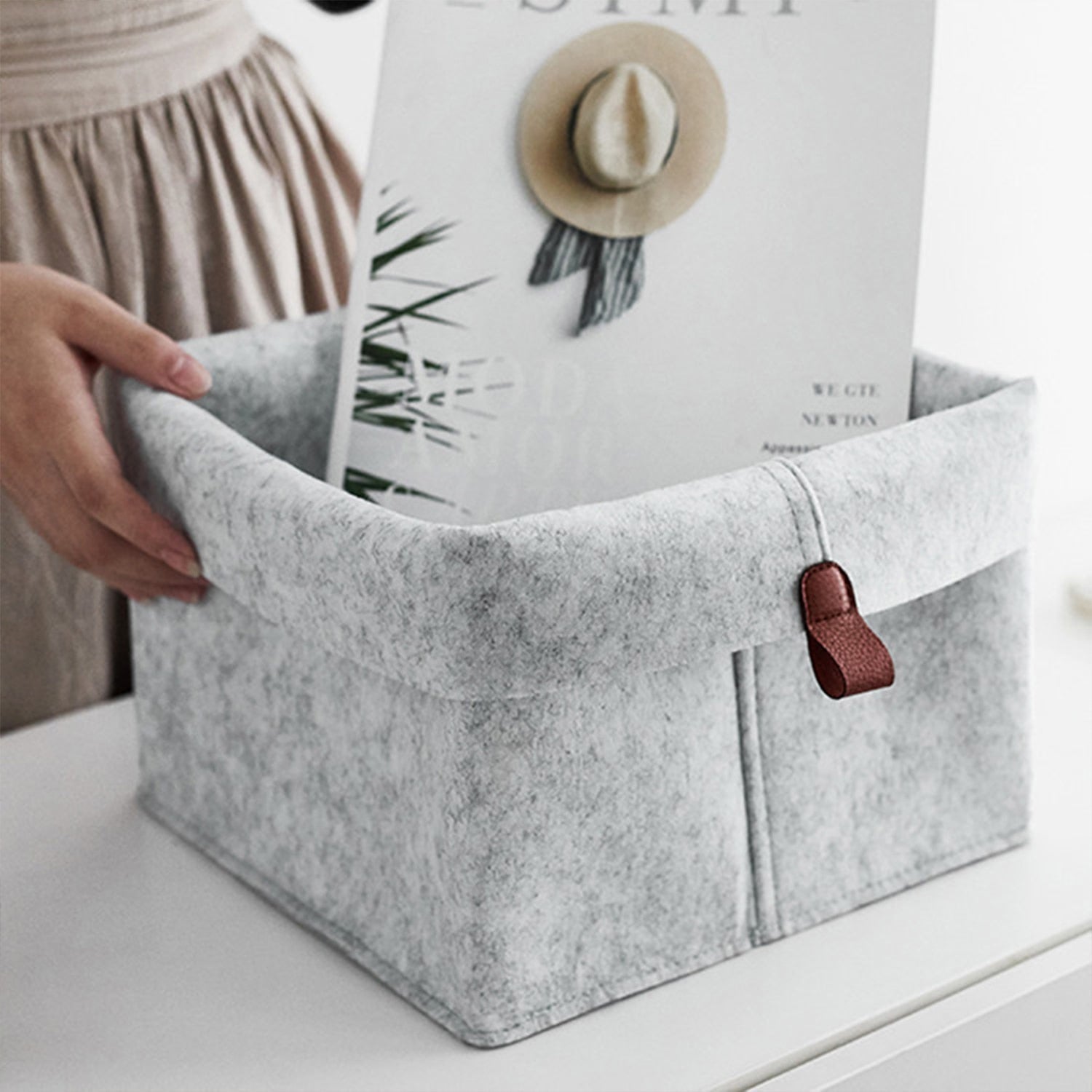 Feltique Luxe Storage Baskets – Elegant Modern Organizers for a Clutter - Free Home - All Around Casa