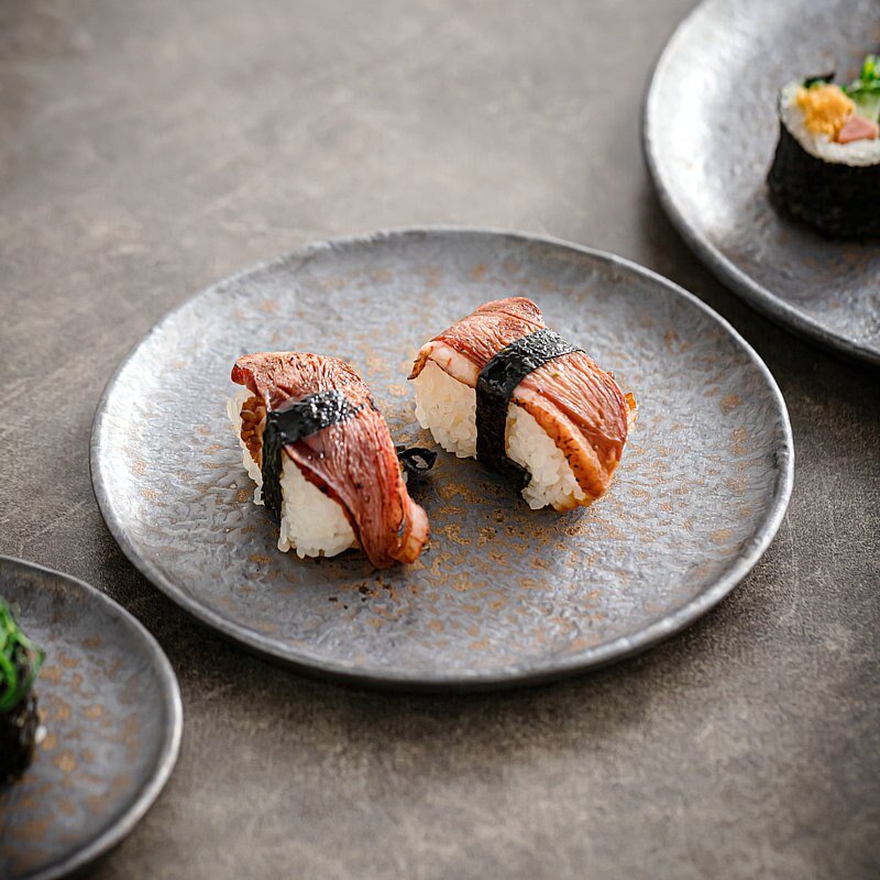 ForgeLuxe Ceramic Plate Set – Elegant Industrial Charm for Modern Dining - All Around Casa