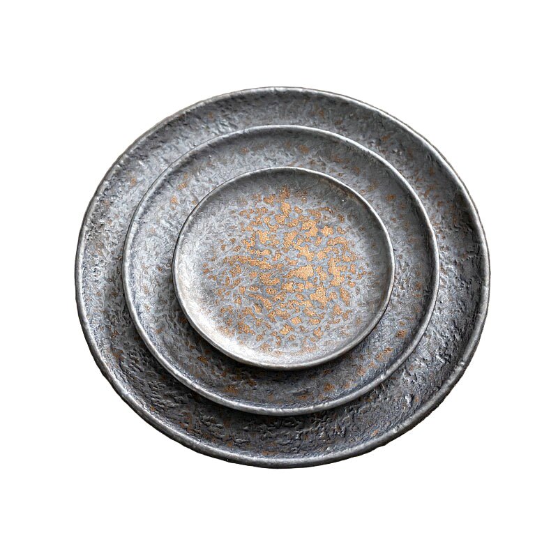 ForgeLuxe Ceramic Plate Set – Elegant Industrial Charm for Modern Dining - All Around Casa