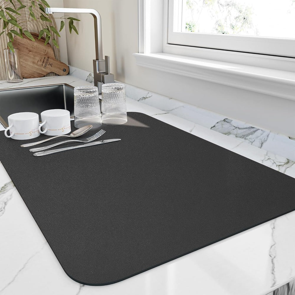 HydroLuxe – Elegant Quick - Dry Kitchen Mat for a Sleek, Tidy Space - All Around Casa