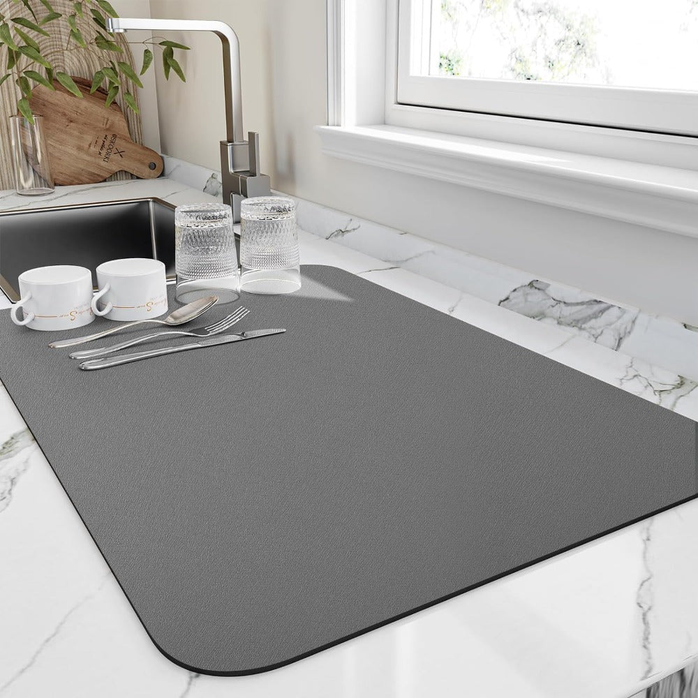 HydroLuxe – Elegant Quick - Dry Kitchen Mat for a Sleek, Tidy Space - All Around Casa