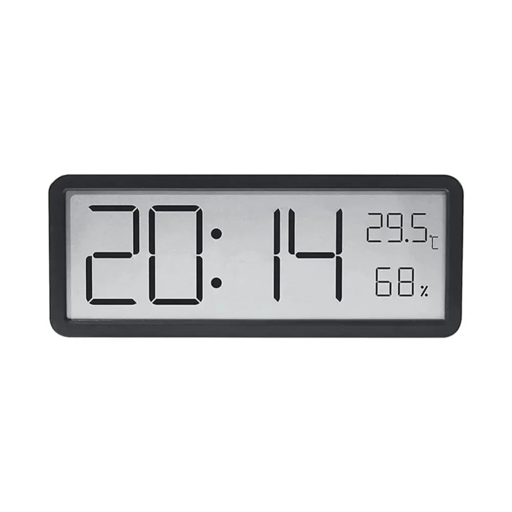 LumiAura Elegant LED Wall Clock with Temperature & Humidity Display for a Modern Interior - All Around Casa
