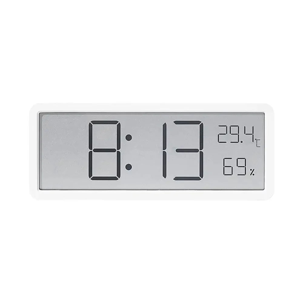 LumiAura Elegant LED Wall Clock with Temperature & Humidity Display for a Modern Interior - All Around Casa
