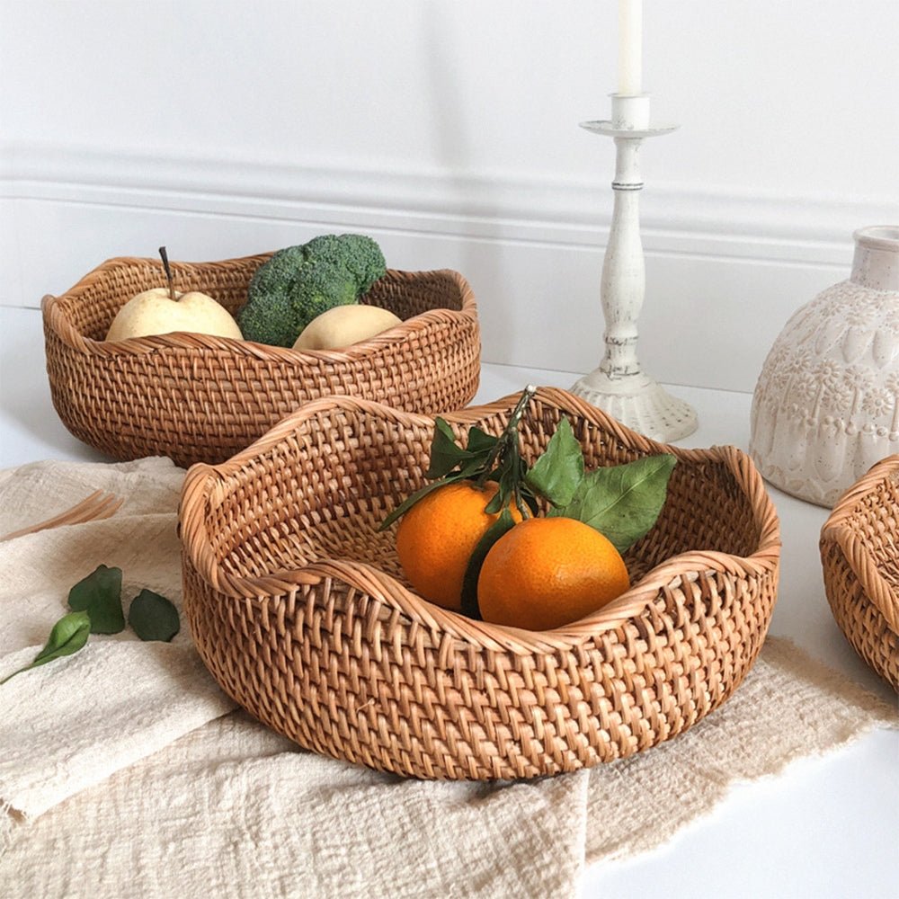 LunaWeave Elegant Rattan Basket – Natural Charm for Thoughtful Storage - All Around Casa