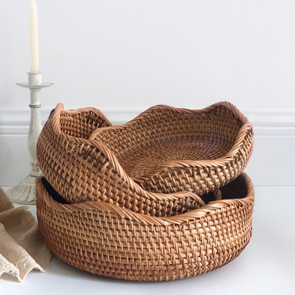 LunaWeave Elegant Rattan Basket – Natural Charm for Thoughtful Storage - All Around Casa