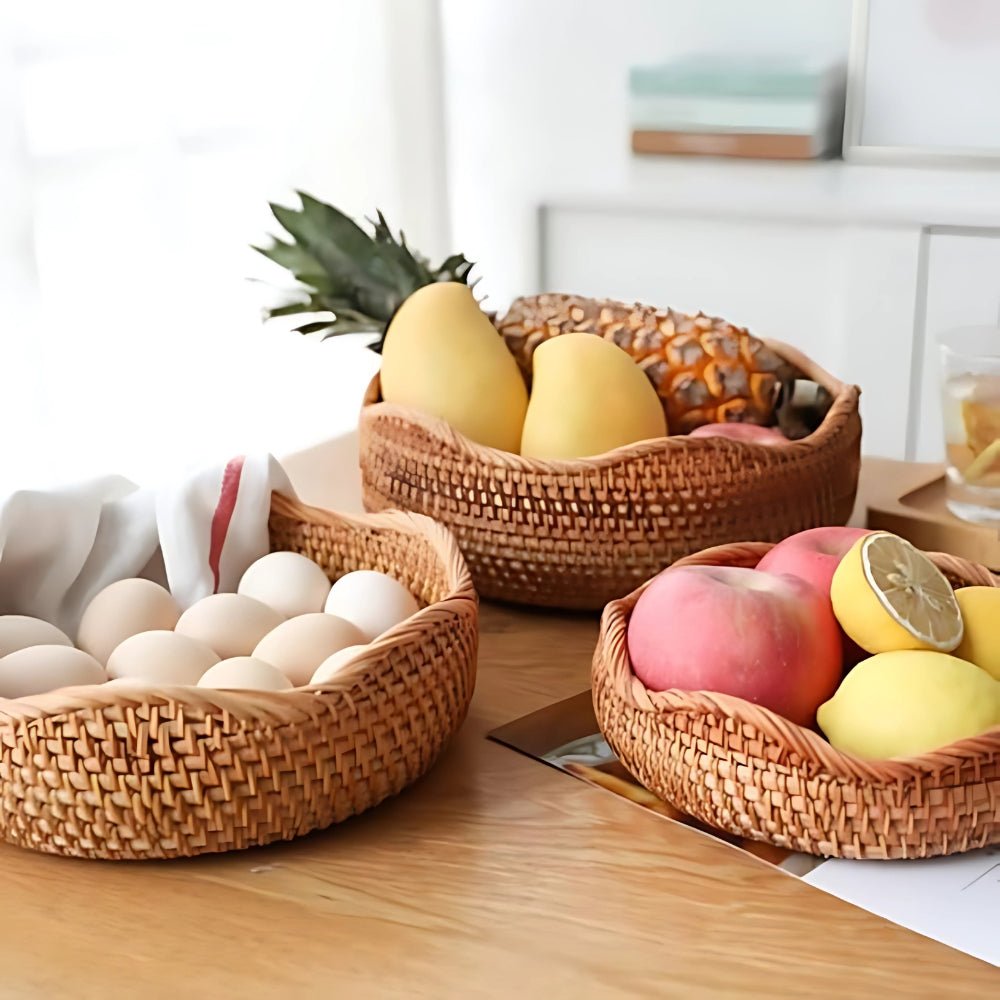 LunaWeave Elegant Rattan Basket – Natural Charm for Thoughtful Storage - All Around Casa