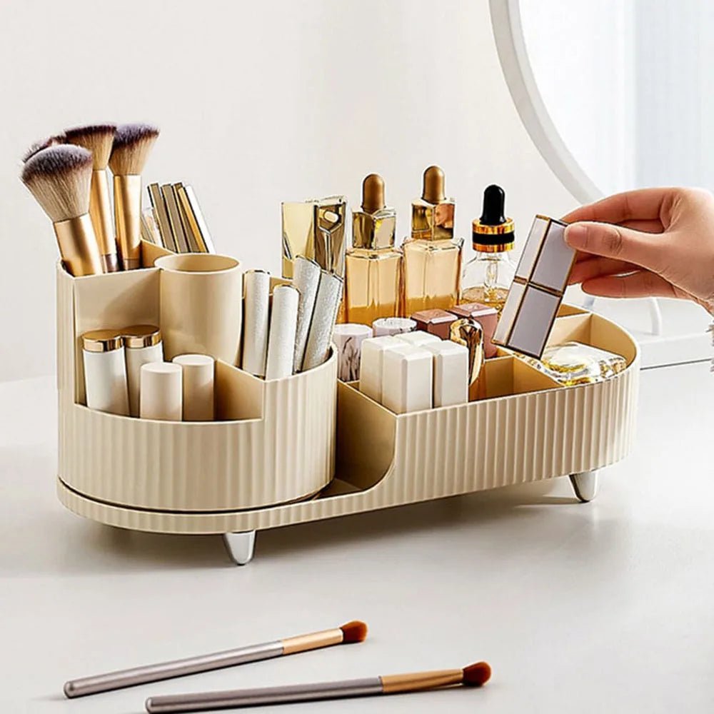 LustraVue Elegant Rotating Beauty Organizer for a Chic, Clutter - Free Vanity - All Around Casa