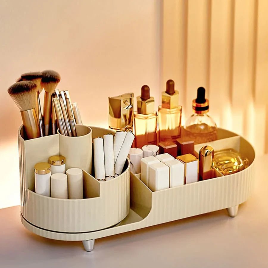 LustraVue Elegant Rotating Beauty Organizer for a Chic, Clutter - Free Vanity - All Around Casa