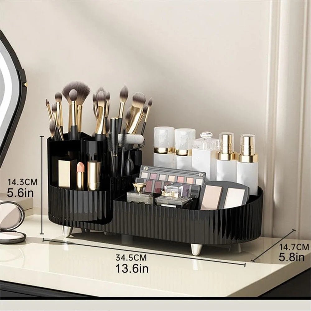 LustraVue Elegant Rotating Beauty Organizer for a Chic, Clutter - Free Vanity - All Around Casa