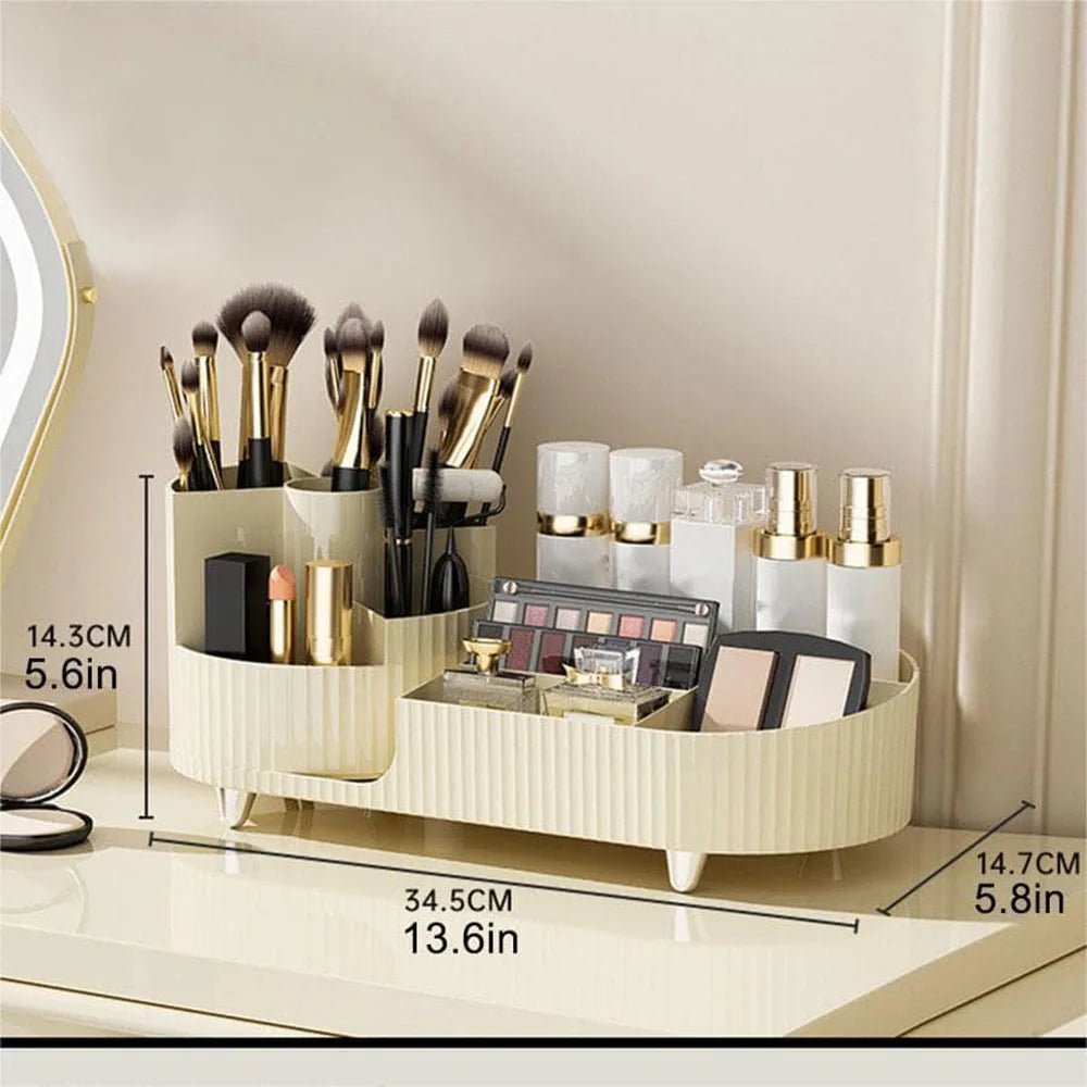 LustraVue Elegant Rotating Beauty Organizer for a Chic, Clutter - Free Vanity - All Around Casa