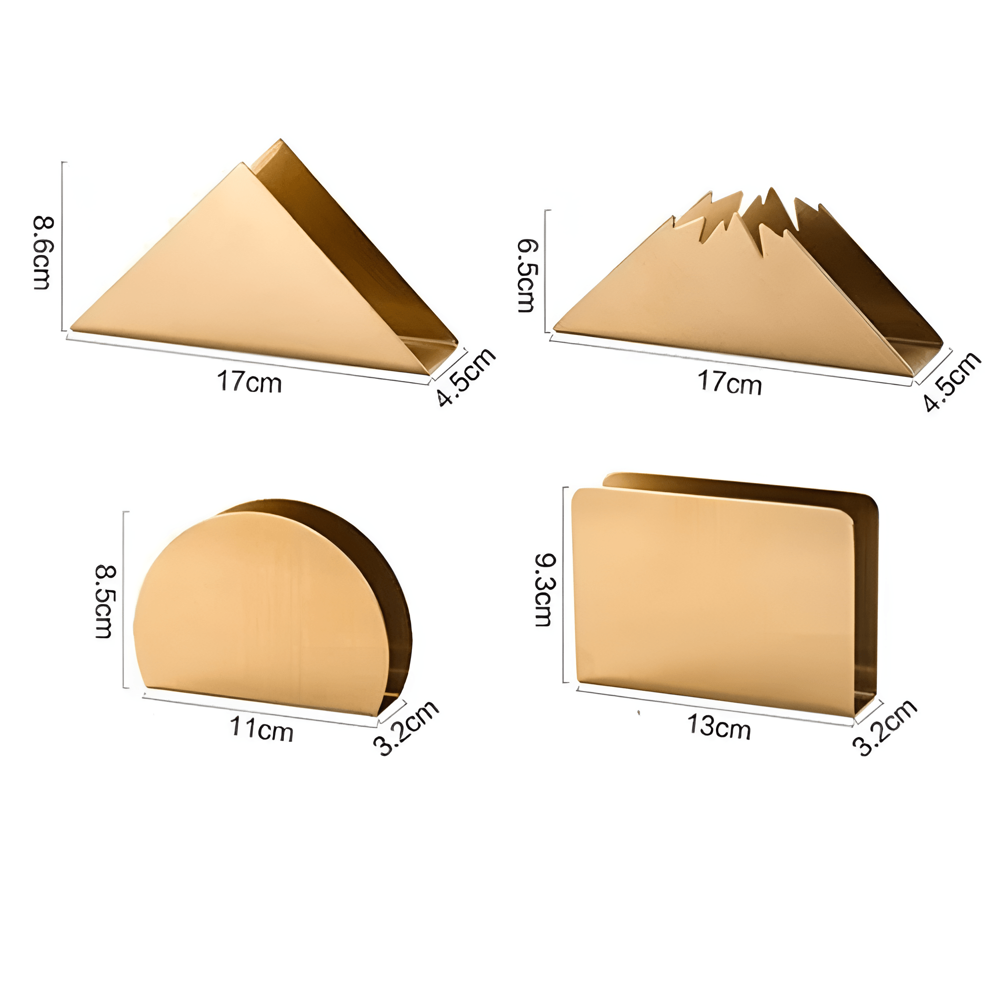 LuxeForm Gold Metal Napkin Holder with Modern Geometric Design for Elegant Dining Spaces - All Around Casa