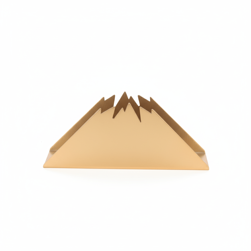 LuxeForm Gold Metal Napkin Holder with Modern Geometric Design for Elegant Dining Spaces - All Around Casa