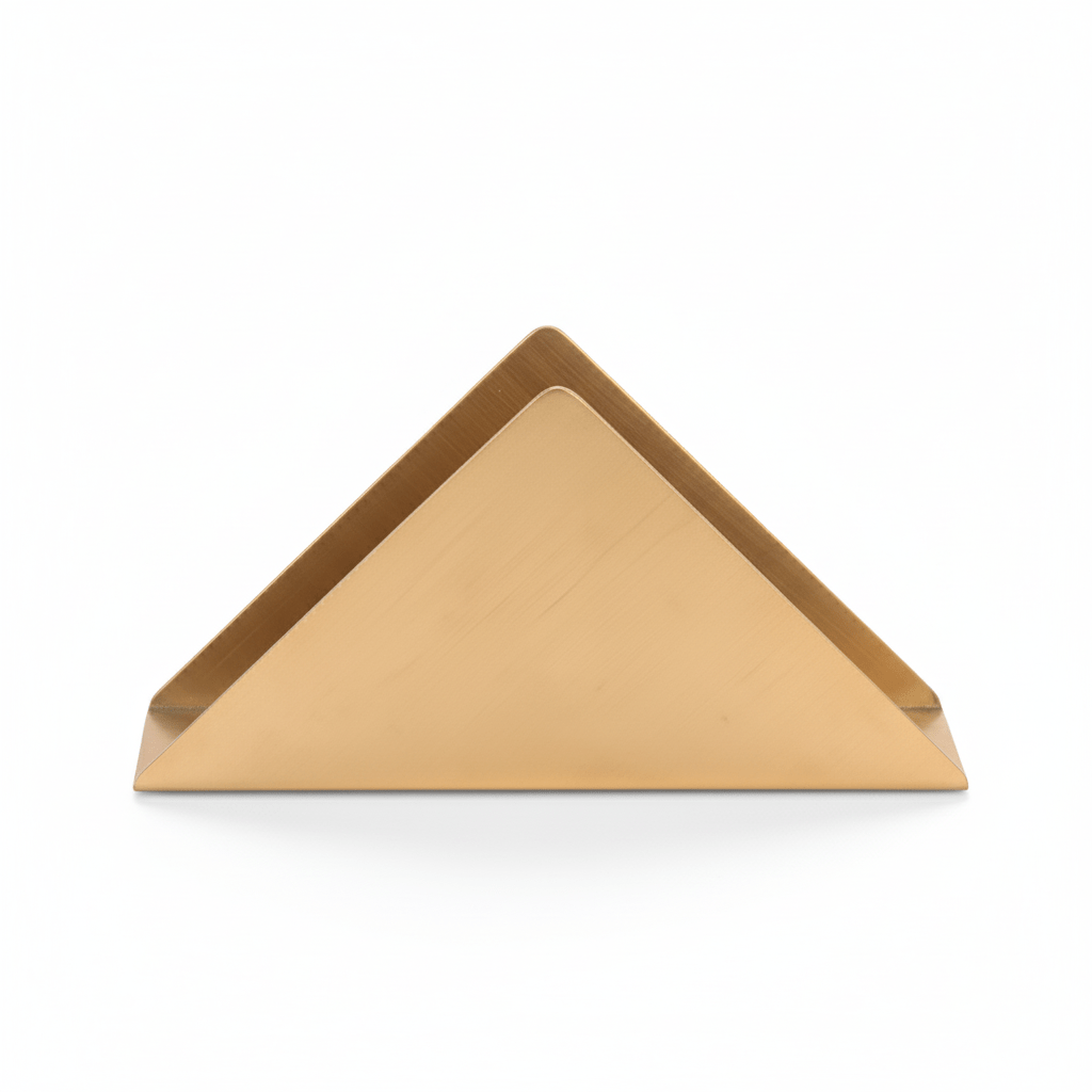 LuxeForm Gold Metal Napkin Holder with Modern Geometric Design for Elegant Dining Spaces - All Around Casa