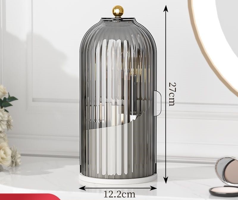 LuxeTurn Elegant Rotating Makeup Organizer for a Chic Vanity - All Around Casa