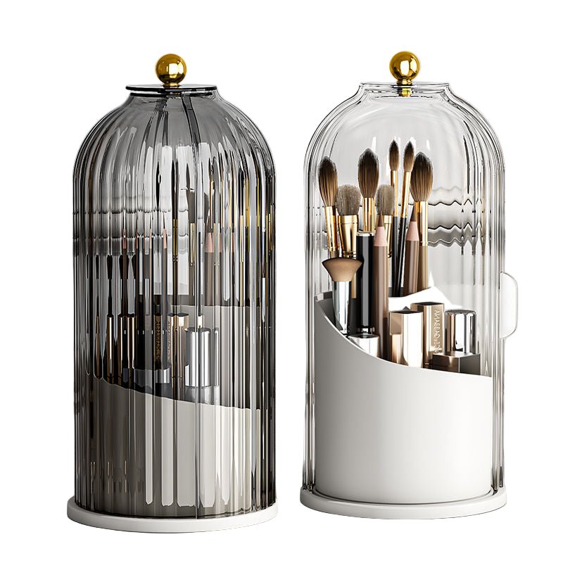 LuxeTurn Elegant Rotating Makeup Organizer for a Chic Vanity - All Around Casa