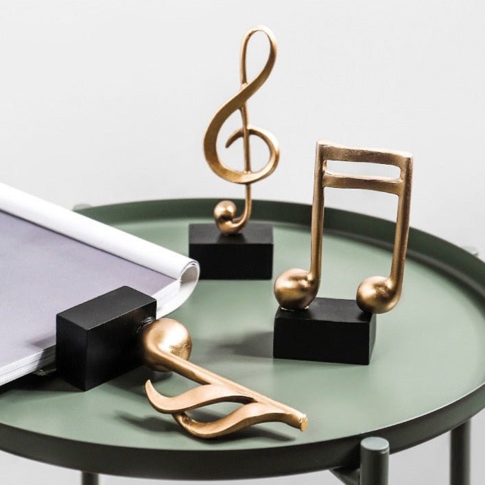 Melodia Chic Musical Note Sculpture – Elegant Art Accent for a Sophisticated Home - All Around Casa