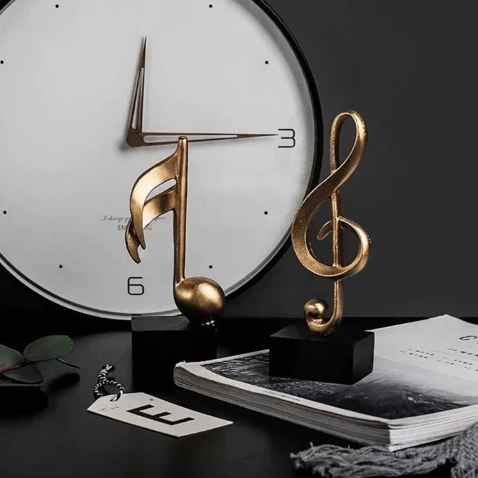 Melodia Chic Musical Note Sculpture – Elegant Art Accent for a Sophisticated Home - All Around Casa