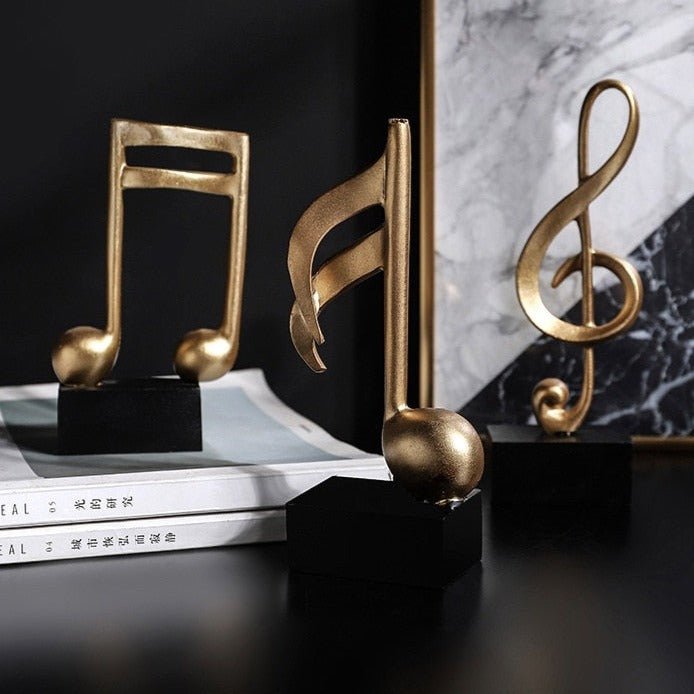 Melodia Chic Musical Note Sculpture – Elegant Art Accent for a Sophisticated Home - All Around Casa