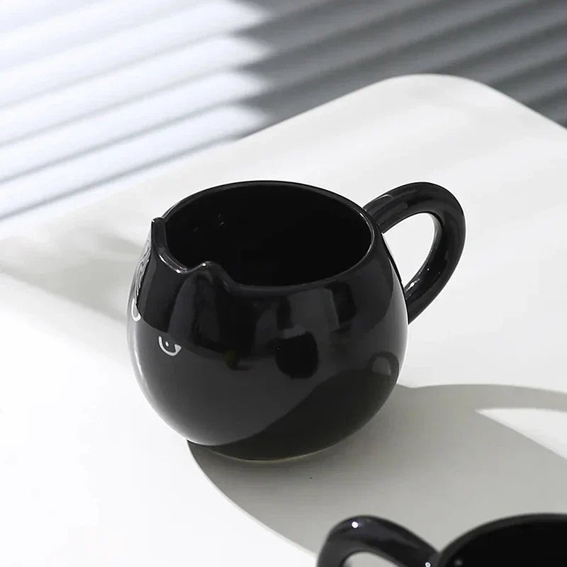 Noctura Charm Ceramic Mug – Elegant Cat - Inspired Design for Serene Coffee Moments - All Around Casa