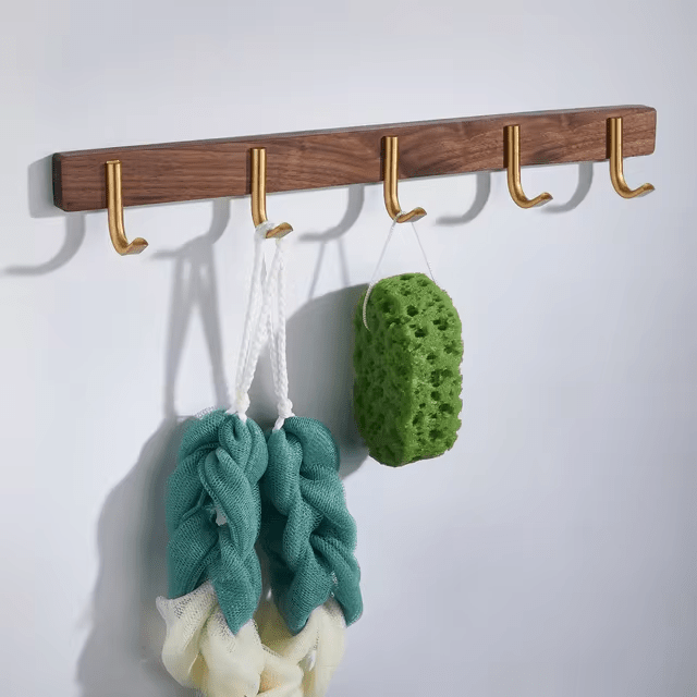 NordHaven Elegant Wooden Wall Hooks – Rustic Modern Organizer for Stylish Entryways - All Around Casa