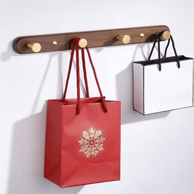 NordHaven Elegant Wooden Wall Hooks – Rustic Modern Organizer for Stylish Entryways - All Around Casa