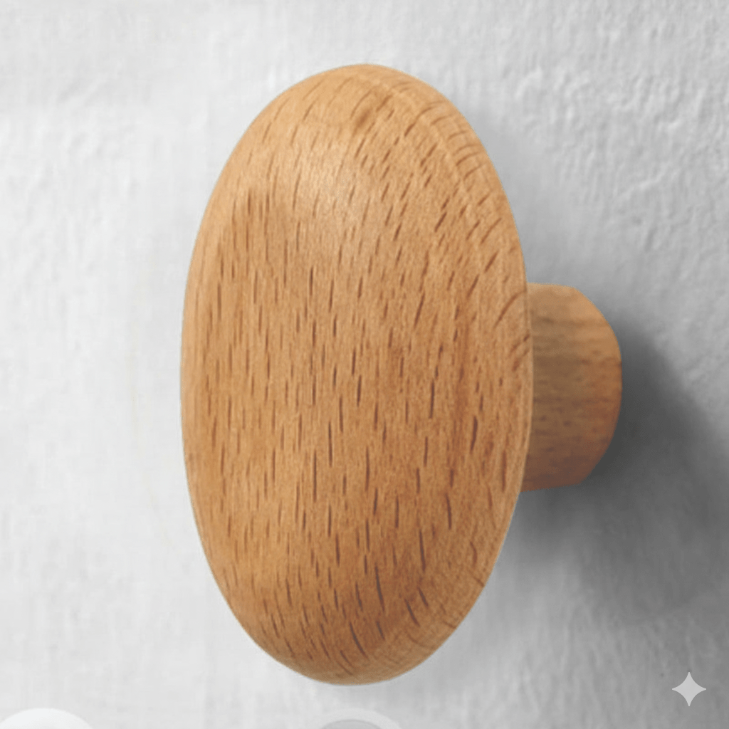 NordPebble Wooden Wall Hook – Minimalist Scandinavian Hanger for Modern Interiors - All Around Casa
