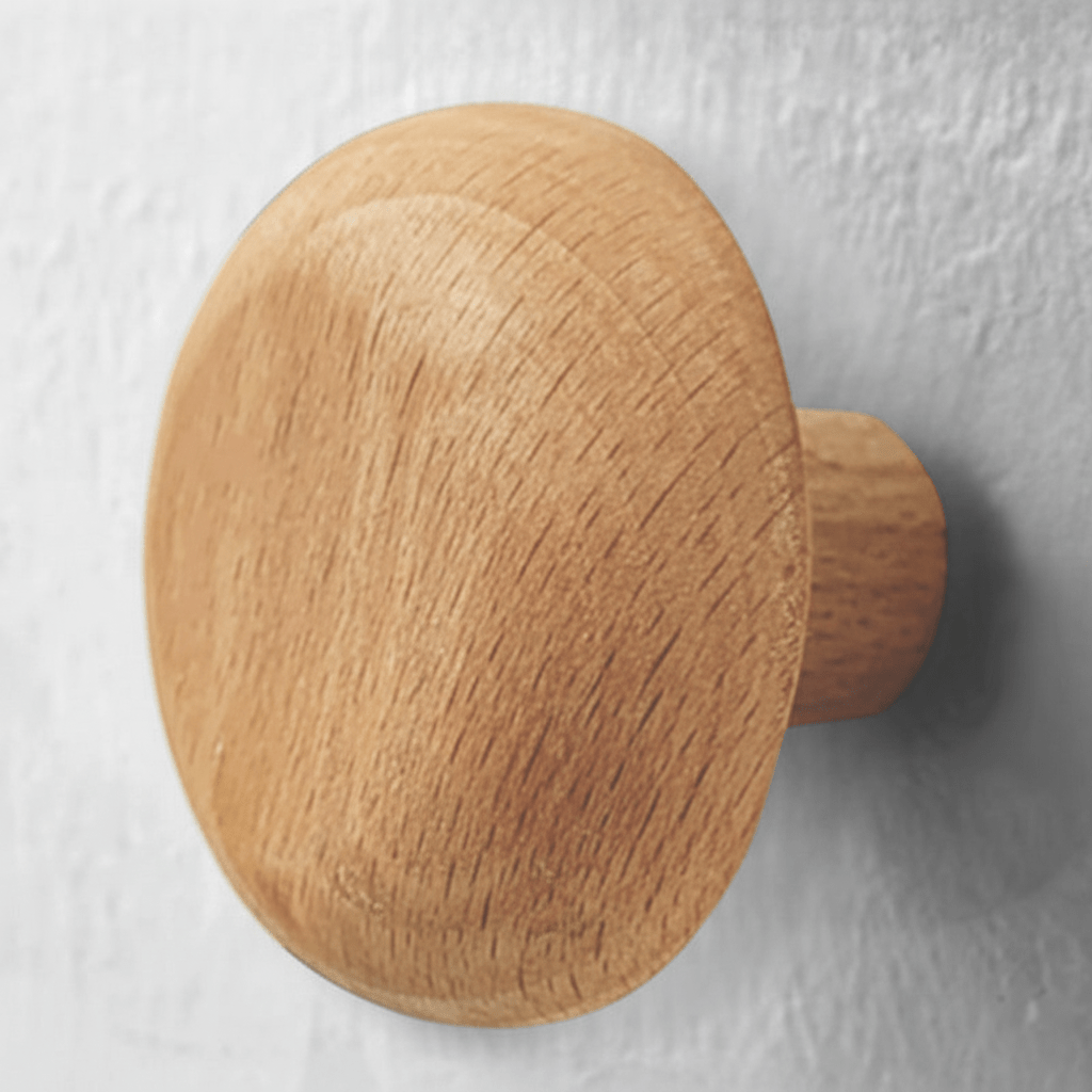 NordPebble Wooden Wall Hook – Minimalist Scandinavian Hanger for Modern Interiors - All Around Casa