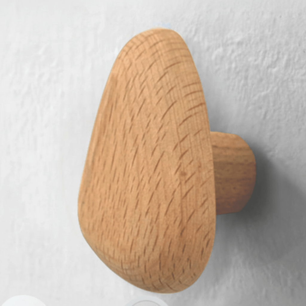 NordPebble Wooden Wall Hook – Minimalist Scandinavian Hanger for Modern Interiors - All Around Casa