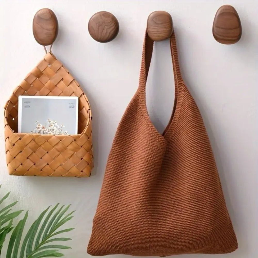 NordPebble Wooden Wall Hook – Minimalist Scandinavian Hanger for Modern Interiors - All Around Casa