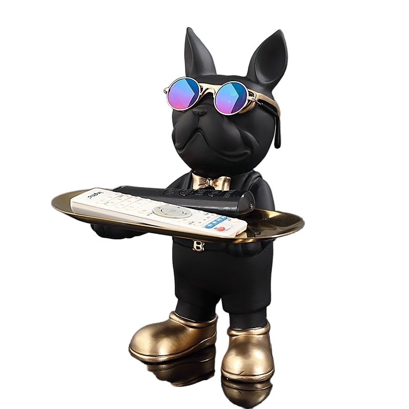 Pawré Chic Resin Bulldog Statue – Playful Accent for Modern Interiors - All Around Casa