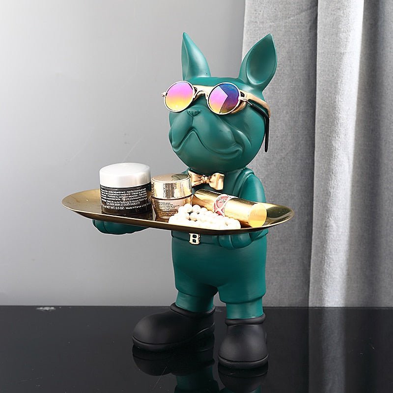 Pawré Chic Resin Bulldog Statue – Playful Accent for Modern Interiors - All Around Casa