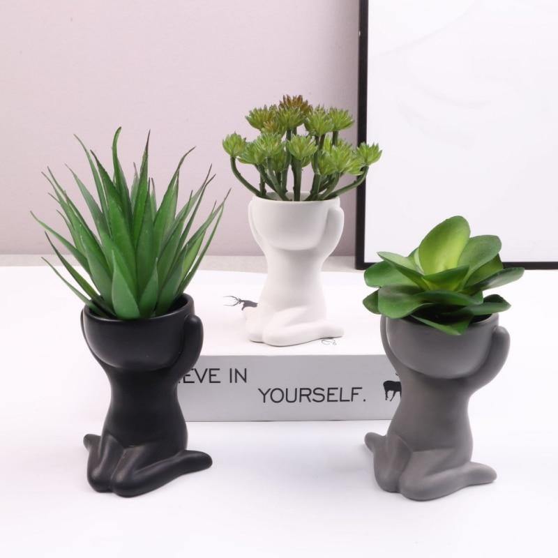 ClayHaven Whimsical Succulent Planter – Charming Ceramic Decor for a Playful Touch