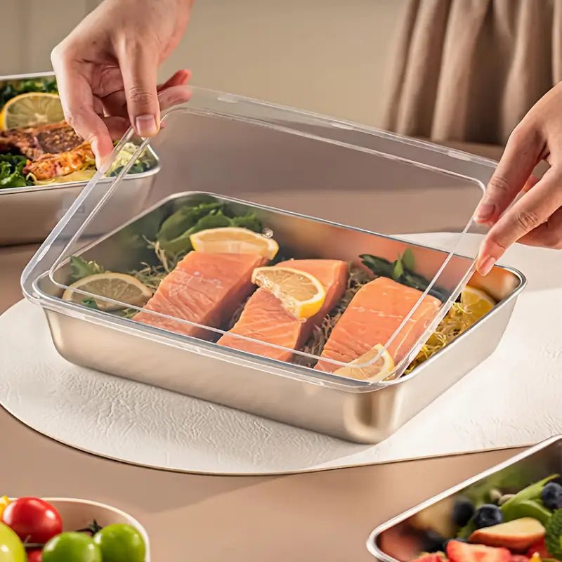 PureForm Luxe Stainless Steel Food Storage Set – Elegant Stackable Containers for Fresh & Organized Living - All Around Casa