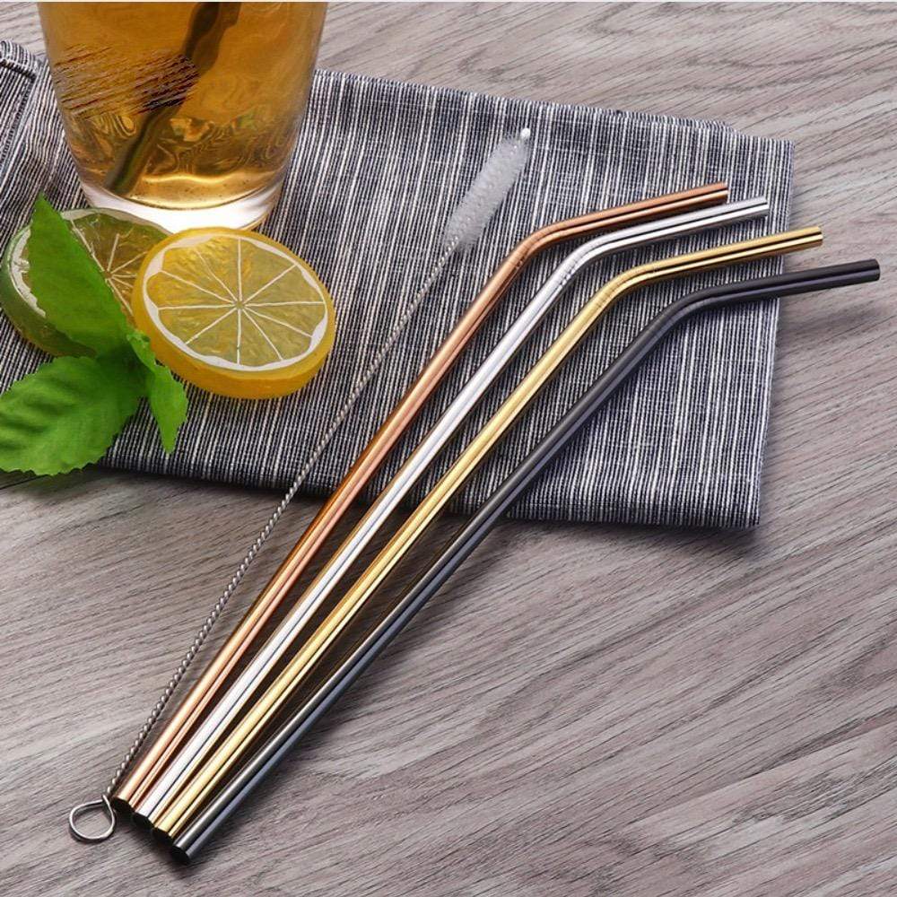 Seora Luxe Stainless Straws – Elegant Reusable Set for a Modern Home Bar - All Around Casa