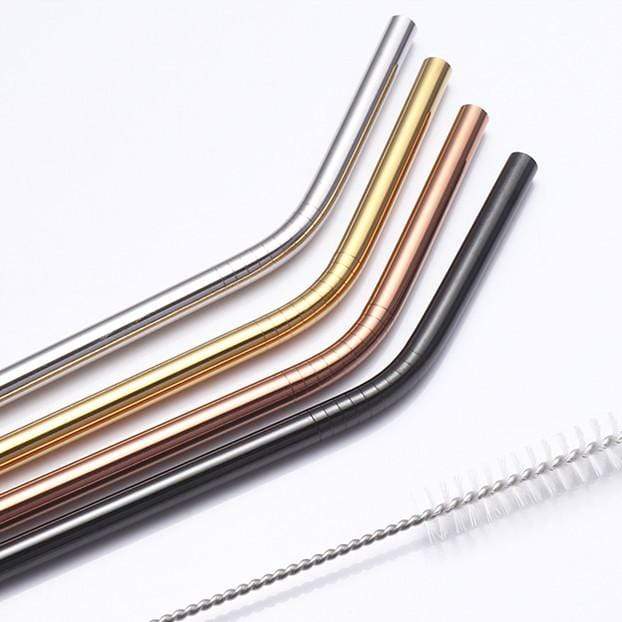Seora Luxe Stainless Straws – Elegant Reusable Set for a Modern Home Bar - All Around Casa