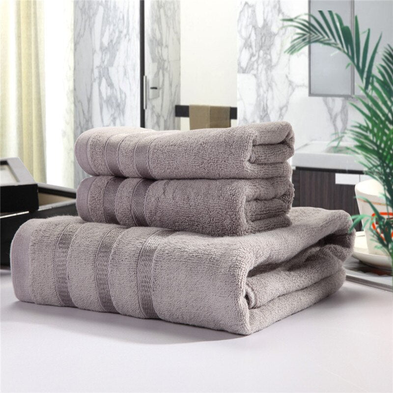 SerenBamboo Luxe Bath Towel Set – Silky Soft Comfort for a Spa - Like Retreat - All Around Casa