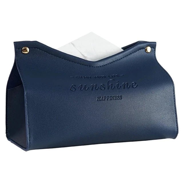 SereneHaven Chic Tissue Holder – Elegant Leather Accent for Modern Living - All Around Casa