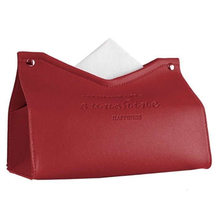 SereneHaven Chic Tissue Holder – Elegant Leather Accent for Modern Living - All Around Casa