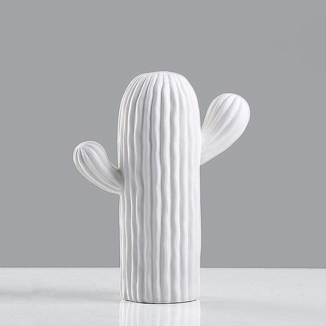 SerenityBloom Elegant Porcelain Cactus Sculptures for a Modern Zen Interior - All Around Casa